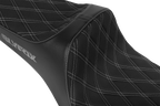SLYFOX High Noon Seat - Double Diamond - Silver Logo - Silver Stitch - FXD '96-'03 4703D-SlyFox — image 2