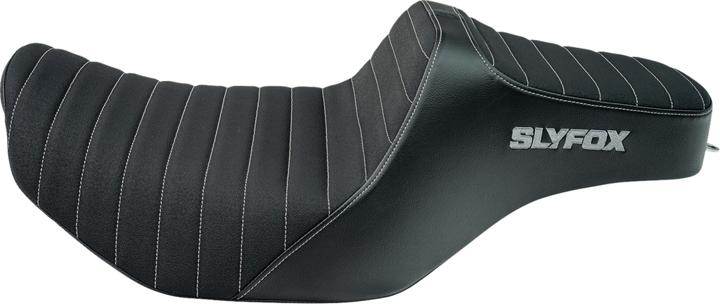 SLYFOX High Noon Seat - Vinyl - Classic Stitch - Gray Logo - FLH/FLT '23-'24 4704B-SlyFox — image 1
