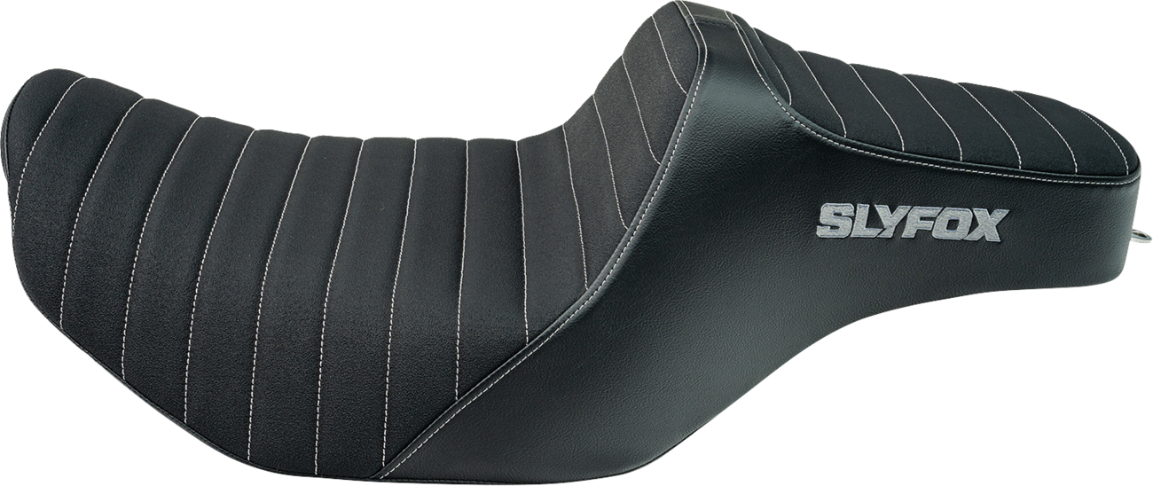 SLYFOX High Noon Seat - Vinyl - Classic Stitch - Gray Logo - FLH/FLT '23-'24 4704B-SlyFox — image 1