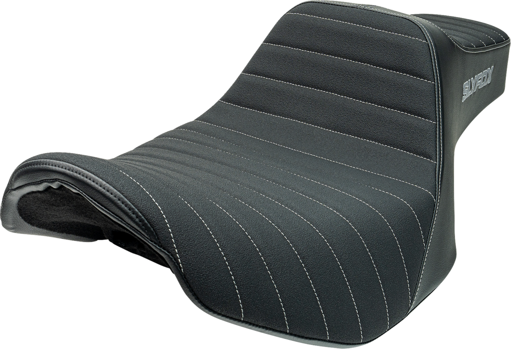 SLYFOX High Noon Seat - Vinyl - Classic Stitch - Gray Logo - FLH/FLT '23-'24 4704B-SlyFox — image 2