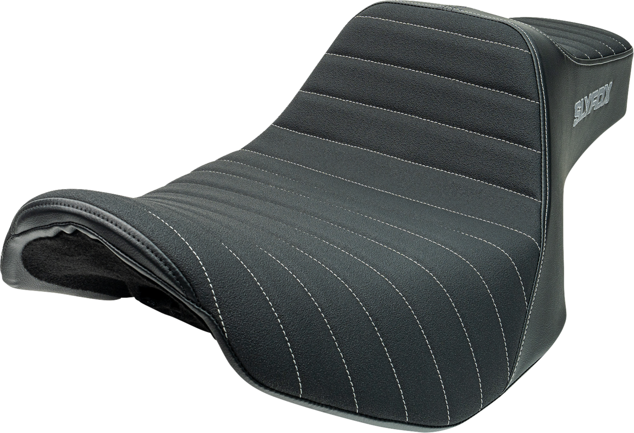 SLYFOX High Noon Seat - Vinyl - Classic Stitch - Gray Logo - FLH/FLT '23-'24 4704B-SlyFox — image 2