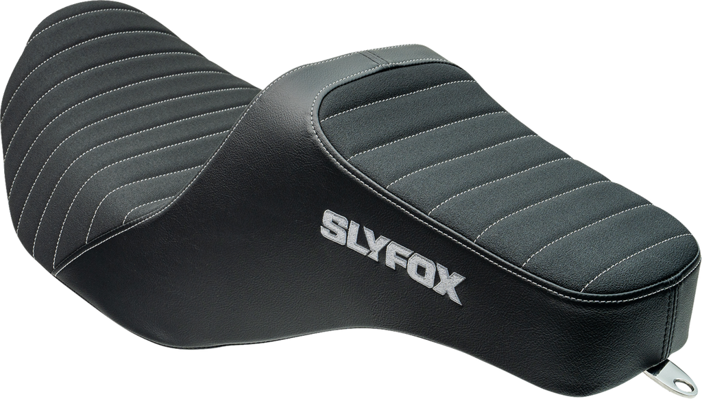 SLYFOX High Noon Seat - Vinyl - Classic Stitch - Gray Logo - FLH/FLT '23-'24 4704B-SlyFox — image 3