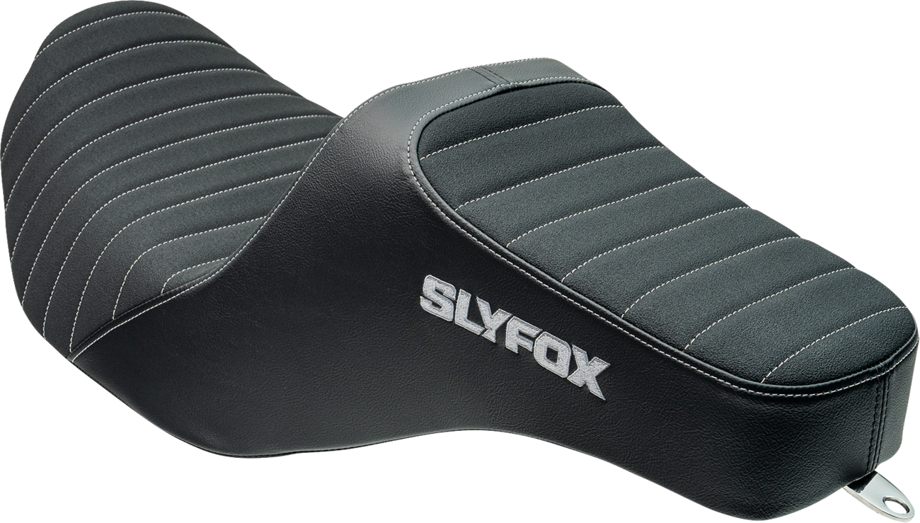SLYFOX High Noon Seat - Vinyl - Classic Stitch - Gray Logo - FLH/FLT '23-'24 4704B-SlyFox — image 3