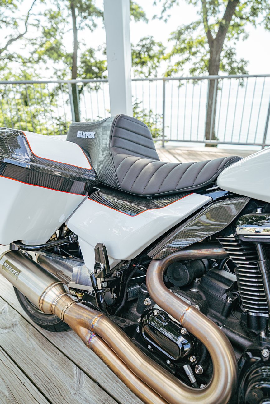 SLYFOX High Noon Seat - Vinyl - Classic Stitch - Gray Logo - FLH/FLT '23-'24 4704B-SlyFox — image 5