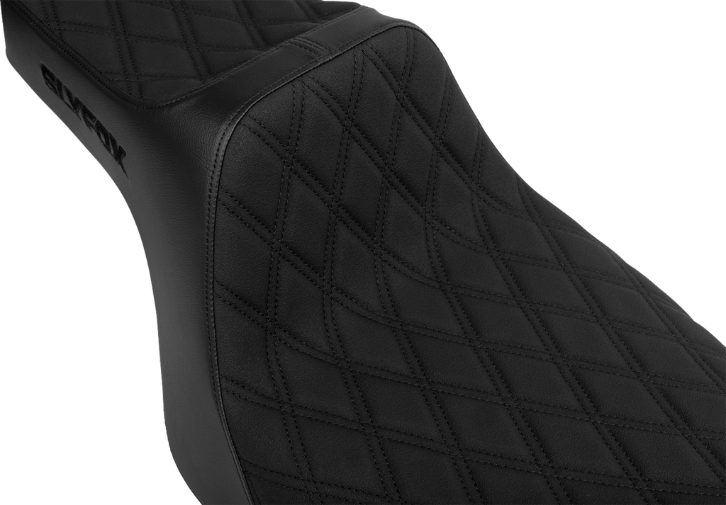 SLYFOX High Noon Seat - Double Diamond - Black Logo - Black Stitch - FLH/FLT '23-'25 4704C-SlyFox — image 2