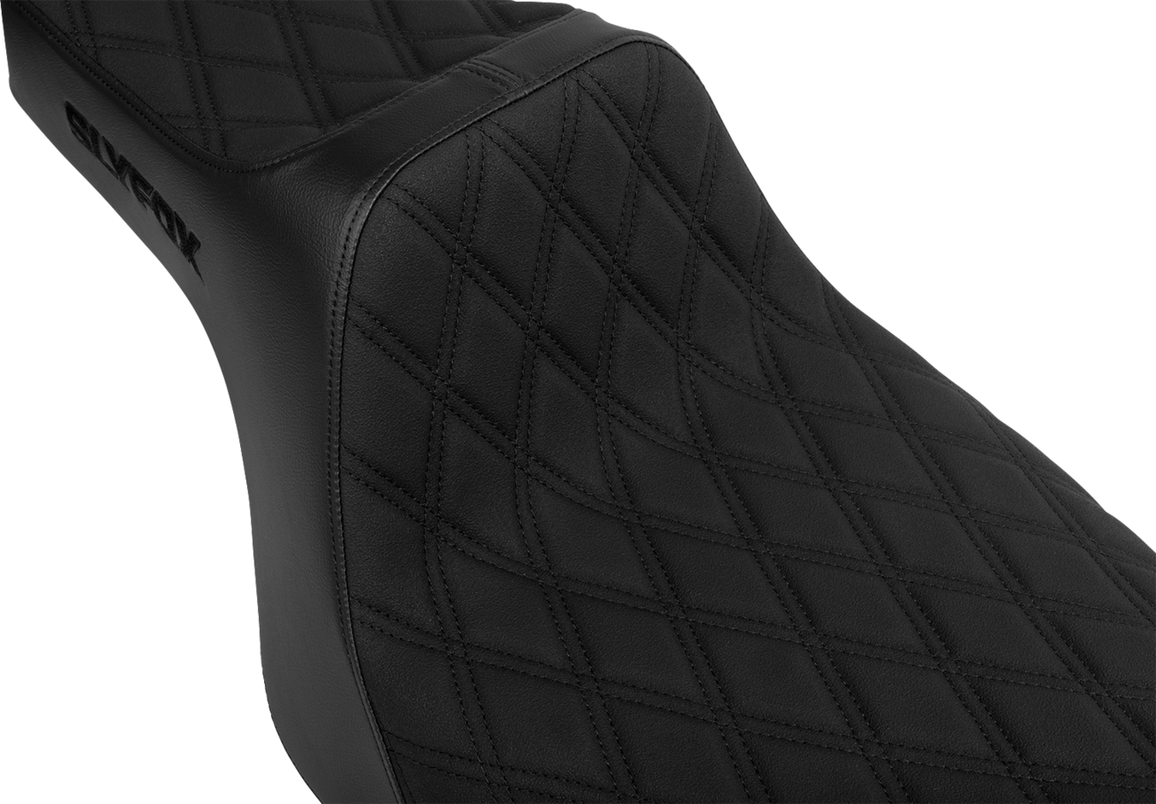 SLYFOX High Noon Seat - Double Diamond - Black Logo - Black Stitch - FLH/FLT '23-'25 4704C-SlyFox — image 2