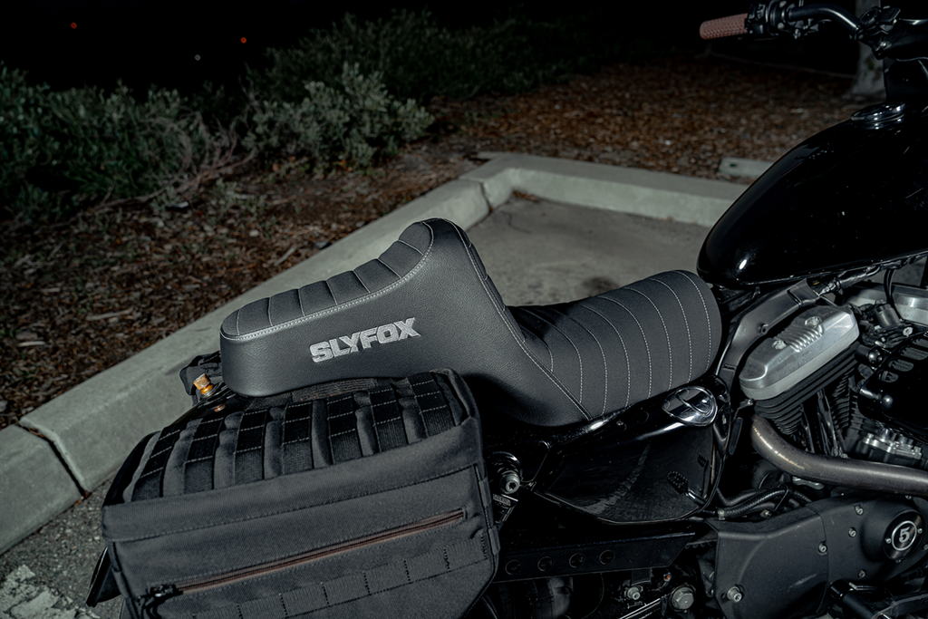 SLYFOX High Noon Seat - Vinyl - Classic Stitch - Silver Logo - Silver Stitch - XL '04-'22 4709B-SlyFox — image 10