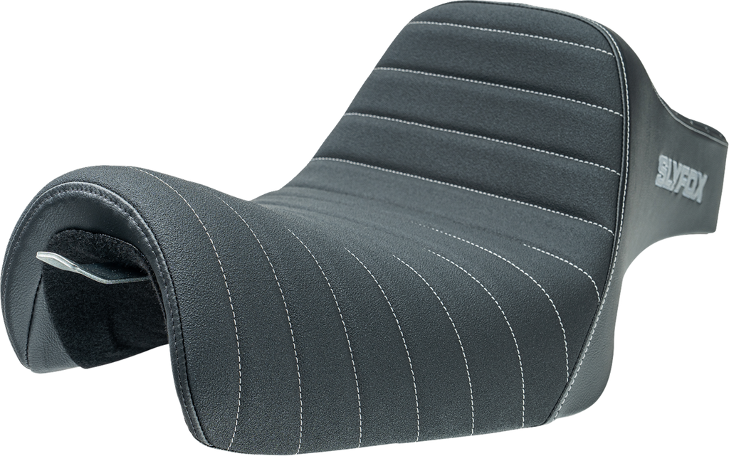 SLYFOX High Noon Seat - Vinyl - Classic Stitch - Silver Logo - Silver Stitch - XL '04-'22 4709B-SlyFox — image 2