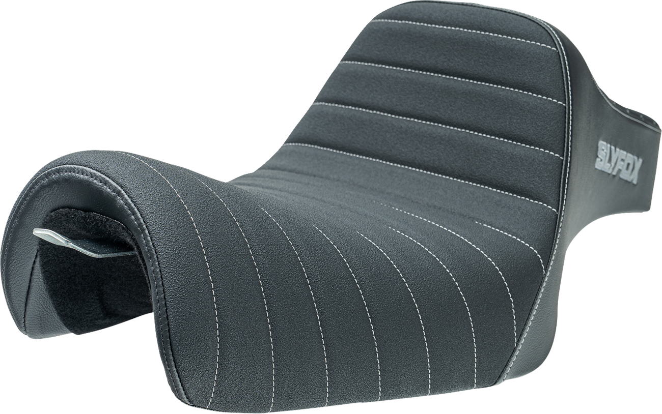 SLYFOX High Noon Seat - Vinyl - Classic Stitch - Silver Logo - Silver Stitch - XL '04-'22 4709B-SlyFox — image 2