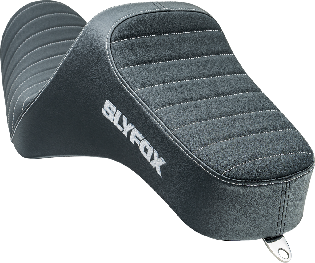 SLYFOX High Noon Seat - Vinyl - Classic Stitch - Silver Logo - Silver Stitch - XL '04-'22 4709B-SlyFox — image 3