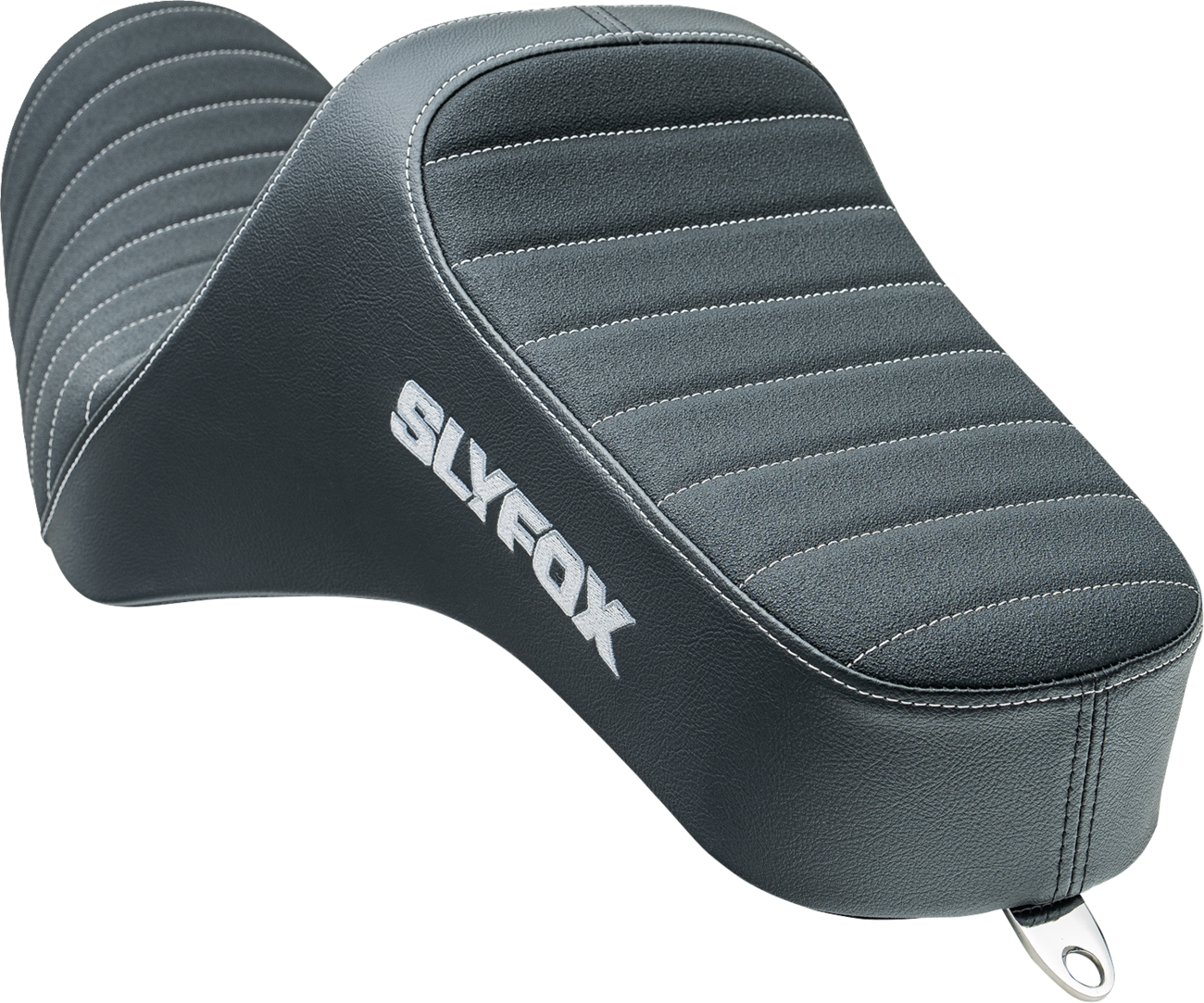 SLYFOX High Noon Seat - Vinyl - Classic Stitch - Silver Logo - Silver Stitch - XL '04-'22 4709B-SlyFox — image 3