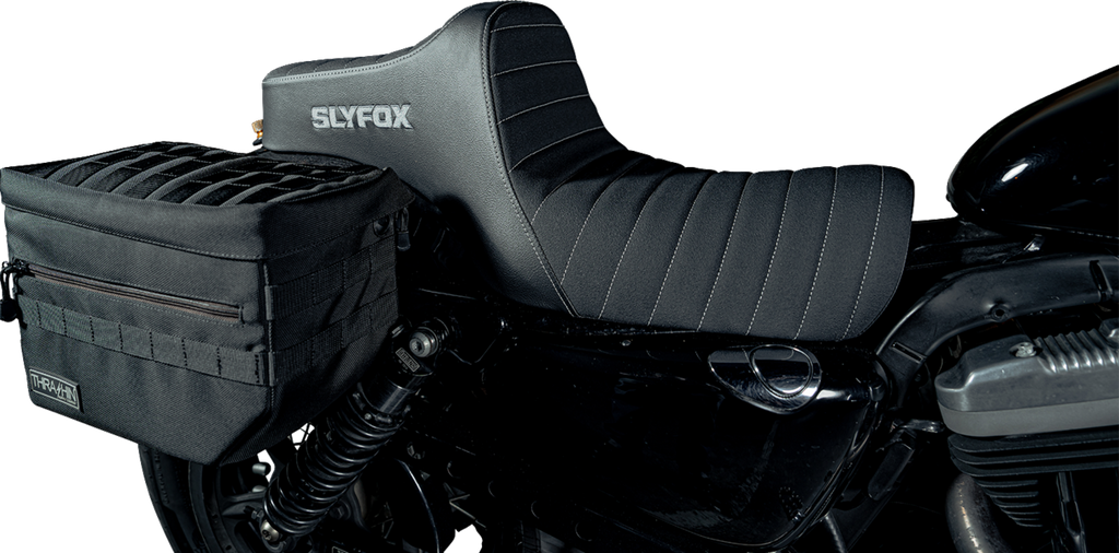 SLYFOX High Noon Seat - Vinyl - Classic Stitch - Silver Logo - Silver Stitch - XL '04-'22 4709B-SlyFox — image 4