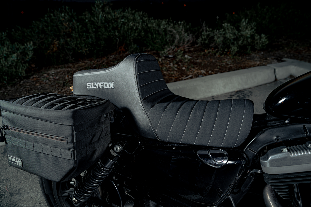 SLYFOX High Noon Seat - Vinyl - Classic Stitch - Silver Logo - Silver Stitch - XL '04-'22 4709B-SlyFox — image 8