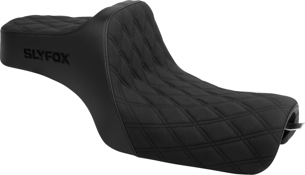 SLYFOX High Noon Seat - Double Diamond - Black Logo - Black Stitch - XL '04-'22 4709C-SlyFox — image 1