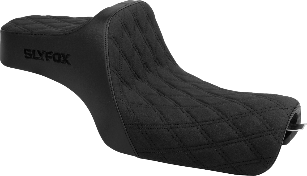 SLYFOX High Noon Seat - Double Diamond - Black Logo - Black Stitch - XL '04-'22 4709C-SlyFox — image 1