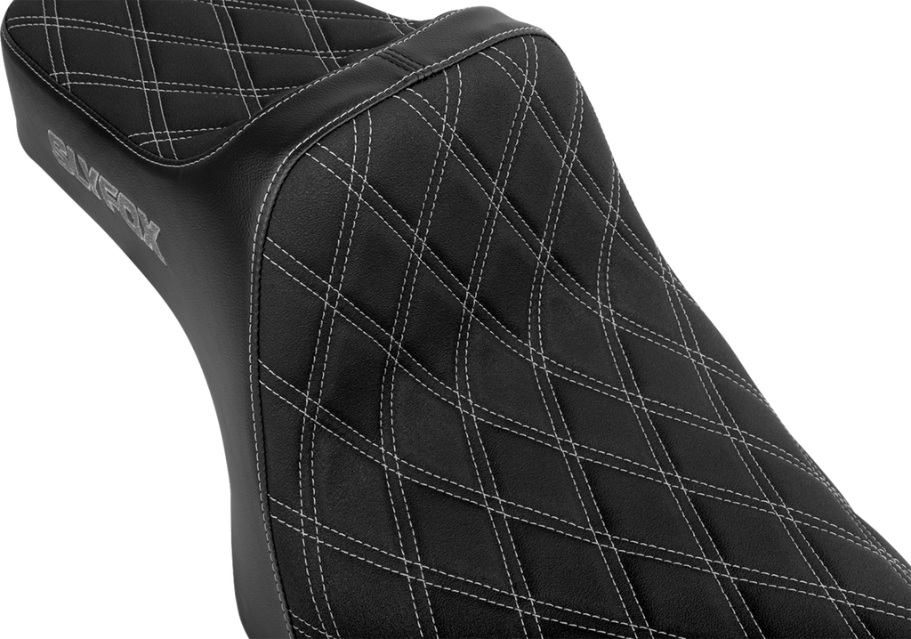 SLYFOX High Noon Seat - Double Diamond - Silver Logo - Silver Stitch - XL '04-'22 4709D-SlyFox — image 2