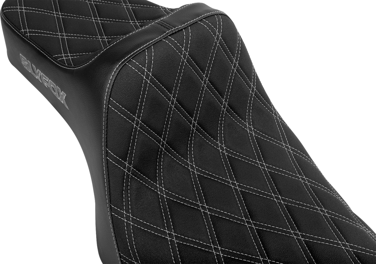 SLYFOX High Noon Seat - Double Diamond - Silver Logo - Silver Stitch - XL '04-'22 4709D-SlyFox — image 2