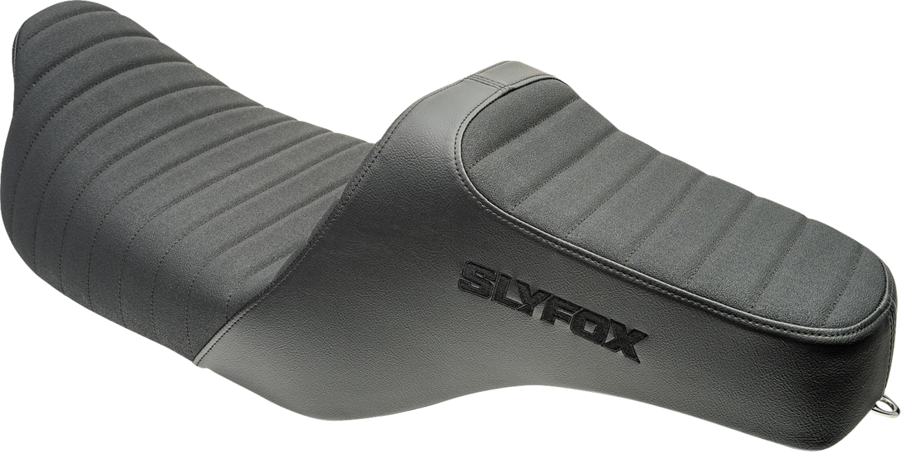 SLYFOX Highnoon Seat - Vinyl - Classic Stitch - Black Logo - FLH/FLT '08-'24 4710A-SlyFox — image 3