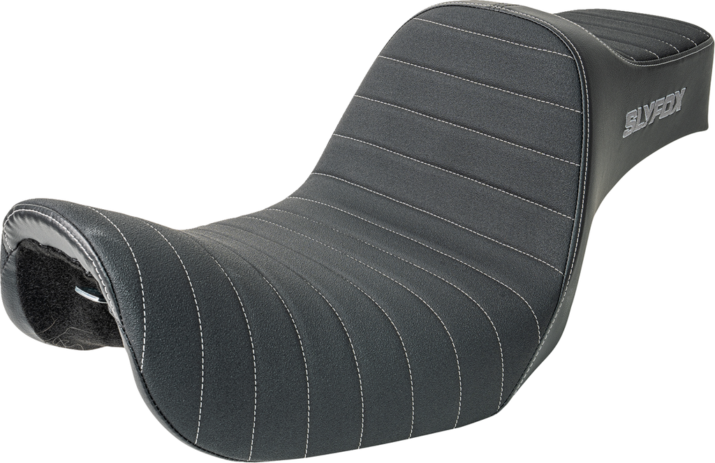 SLYFOX Highnoon Seat - Vinyl - Classic Stitch - Black Logo - FLH/FLT '08-'24 4710A-SlyFox — image 4