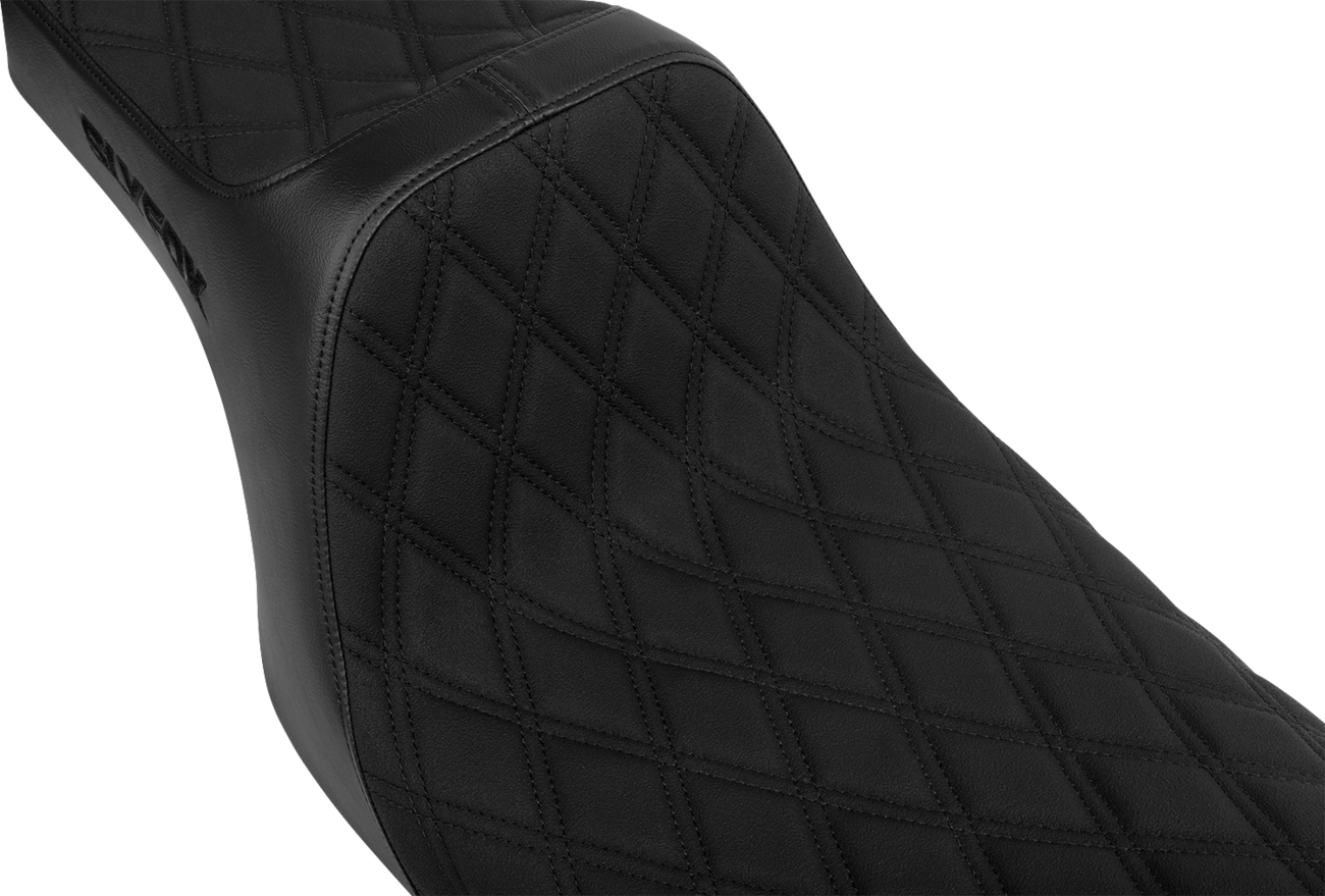 SLYFOX High Noon Seat - Double Diamond - Black Logo - Black Stitch - FLH/FLT '08-'25 4710C-SlyFox — image 2