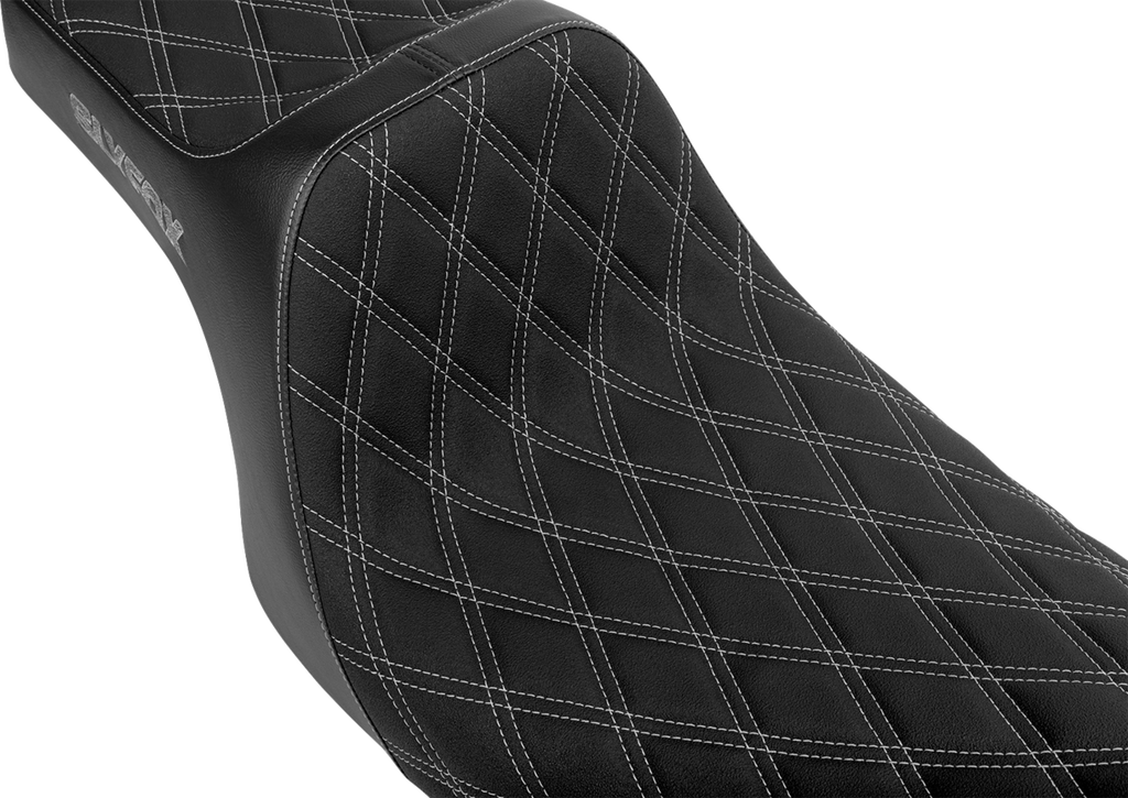 SLYFOX High Noon Seat - Double Diamond - Silver Logo - Silver Stitch - FLH/FLT '08-'25 4710D-SlyFox — image 2