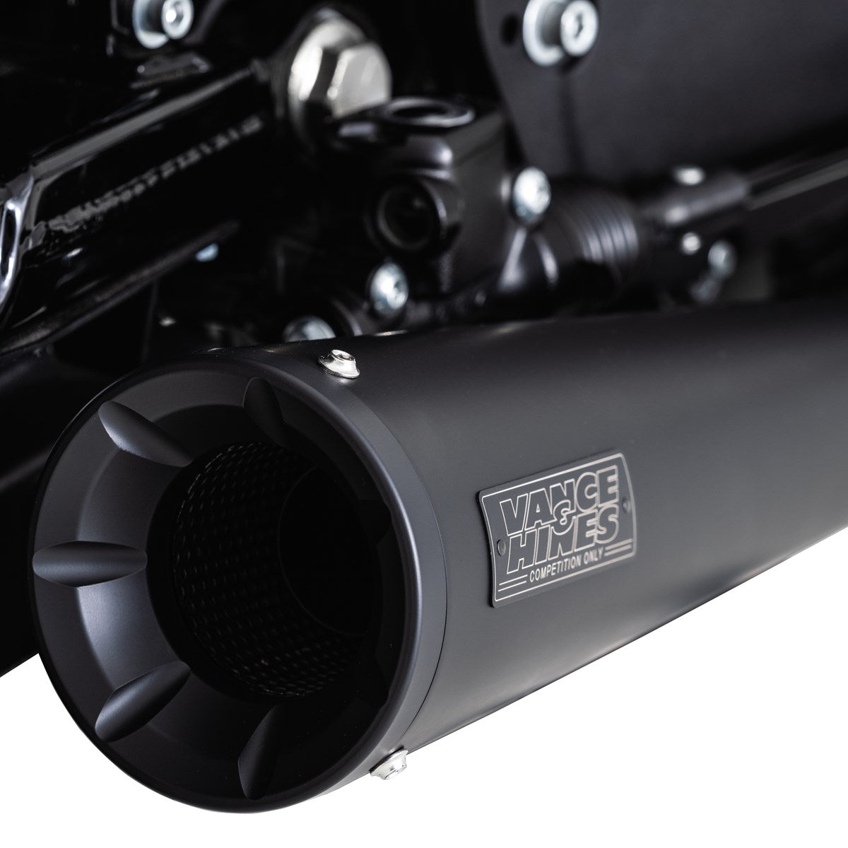 Vance & Hines Stainless 2-1 Upsweep - Softail – Stainless Black – 47323 — manufacturer image 1