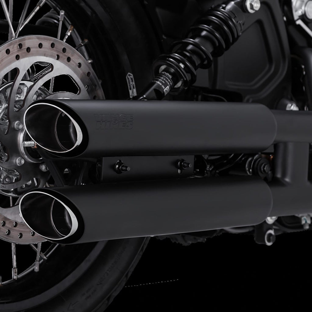 Vance & Hines Twin Slash 3" Slip-ons - Scout – Chrome – 18323 — manufacturer image 5
