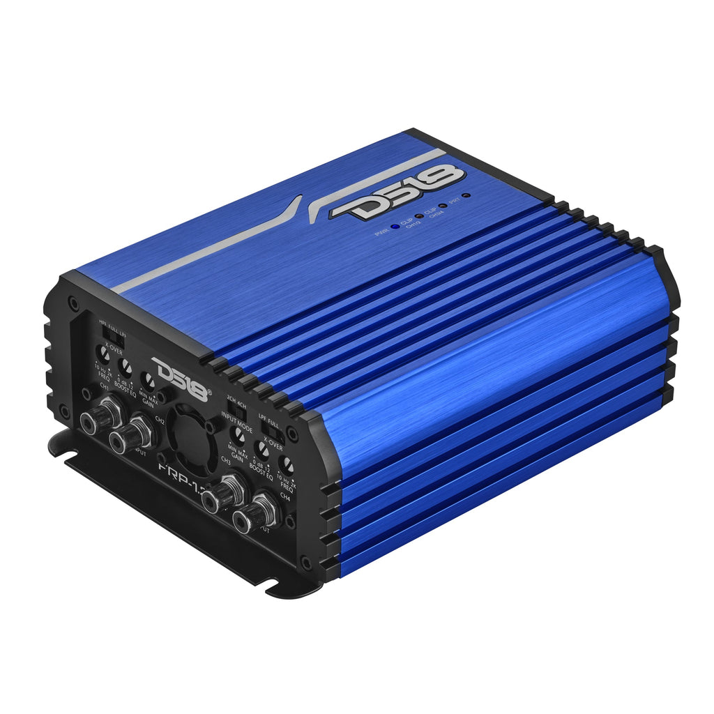 DS18 FRP-1.2K4/BL Compact 4-Channel Full-Range Class-D Amplifier | 1200W RMS - Blue — image 5