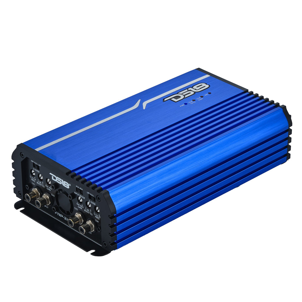 DS18 FRP-2.4K4/BL Compact 4-Channel Full-Range Class-D Amplifier | 2400W RMS - Blue — image 5