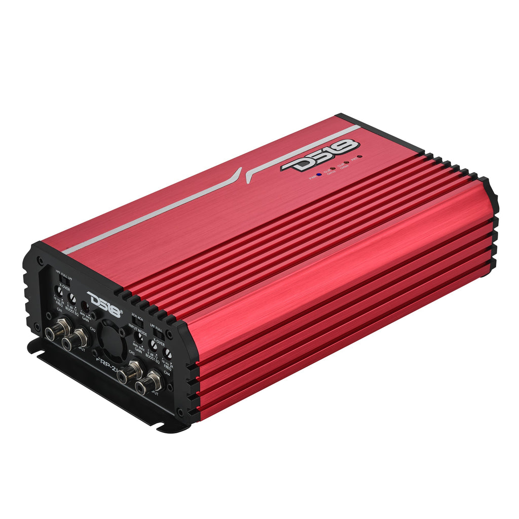 DS18 FRP-2.4K4/RD Compact 4-Channel Full-Range Class-D Amplifier | 2400W RMS - Red — image 5