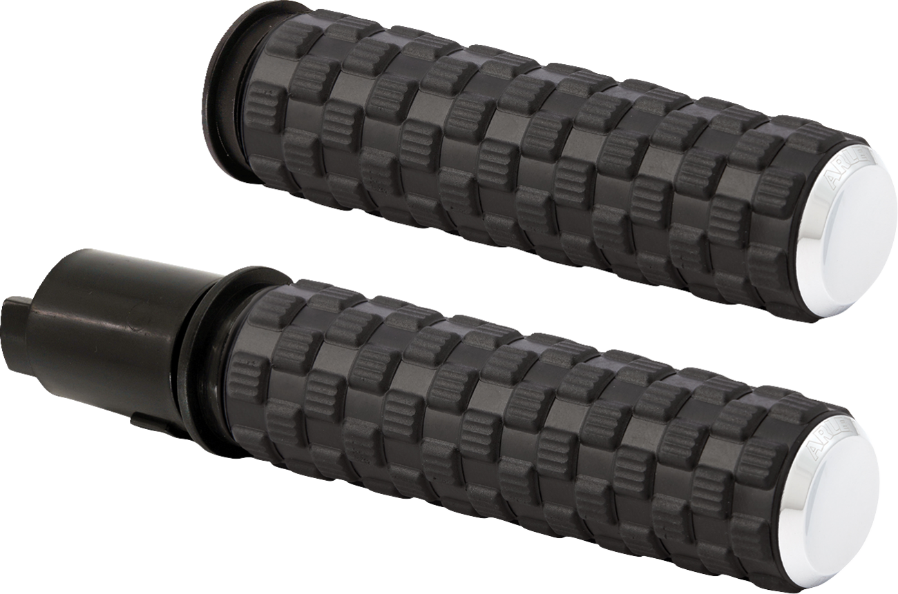 ARLEN NESS Air Trax Grips - TBW - Chrome 500-067 — image 1