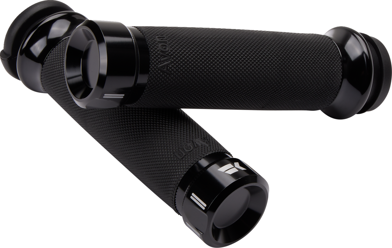 KHROME WERKS Klassic Grips - Custom Contour - TBW - Black 500180 — image 1