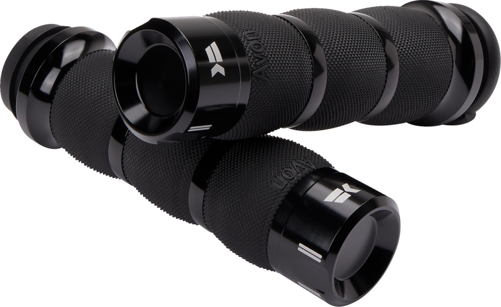 KHROME WERKS Klassic Grips - Air Cushion - TBW - Black 500190 — image 1