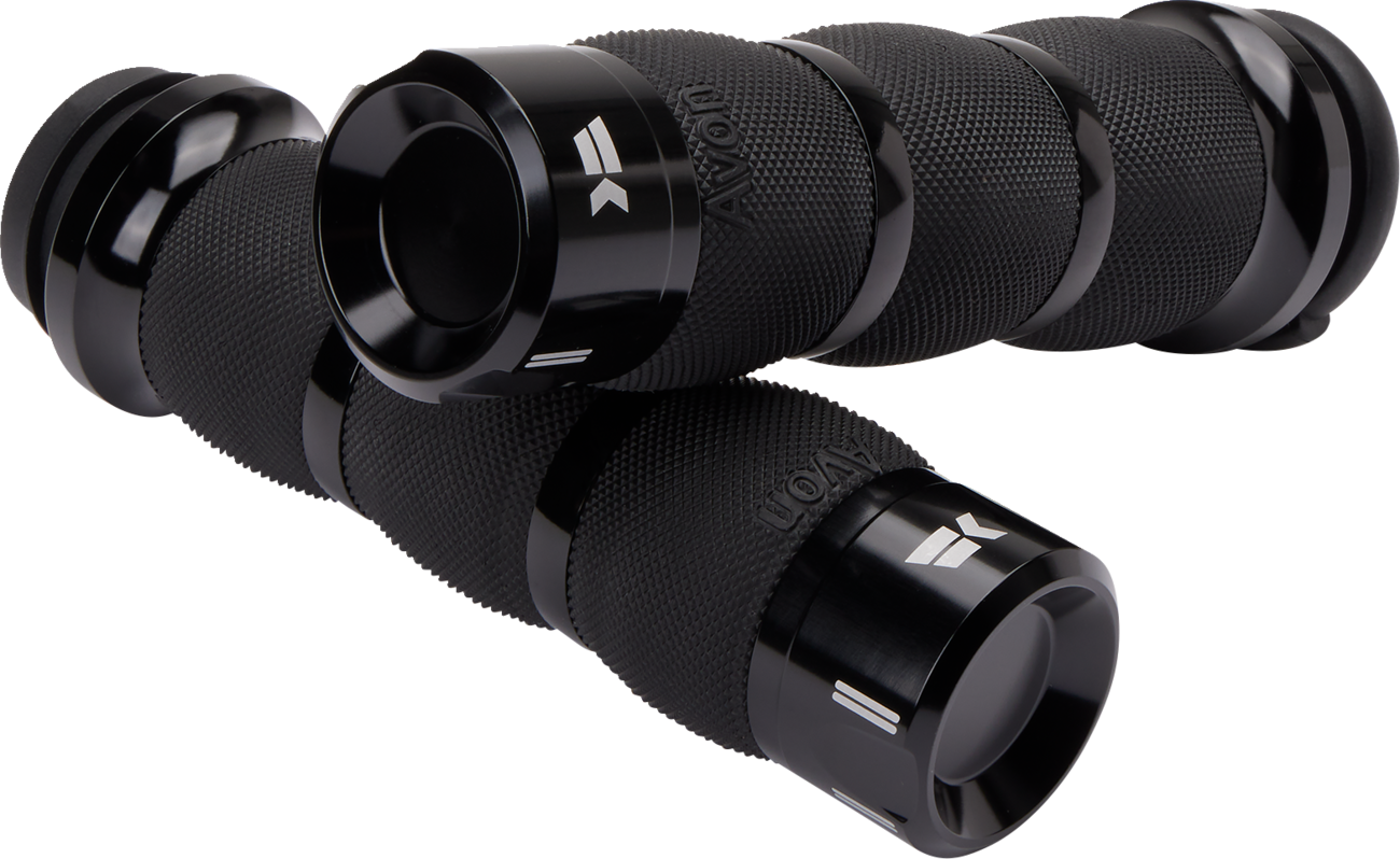 KHROME WERKS Klassic Grips - Air Cushion - TBW - Black 500190 — image 1