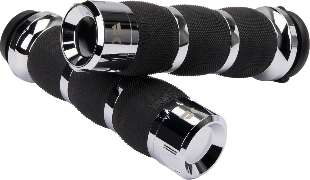 KHROME WERKS Klassic Grips - Air Cushion - TBW - Chrome 500195 — image 1