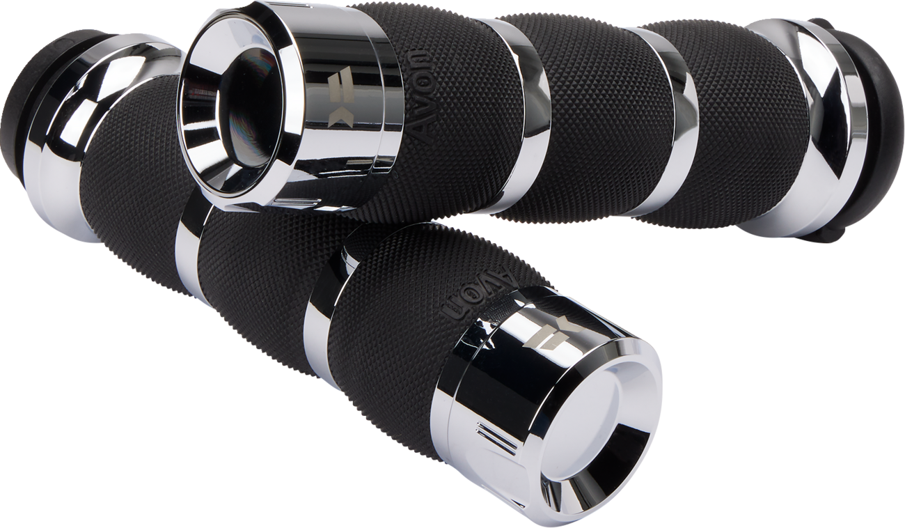 KHROME WERKS Klassic Grips - Air Cushion - TBW - Chrome 500195 — image 1