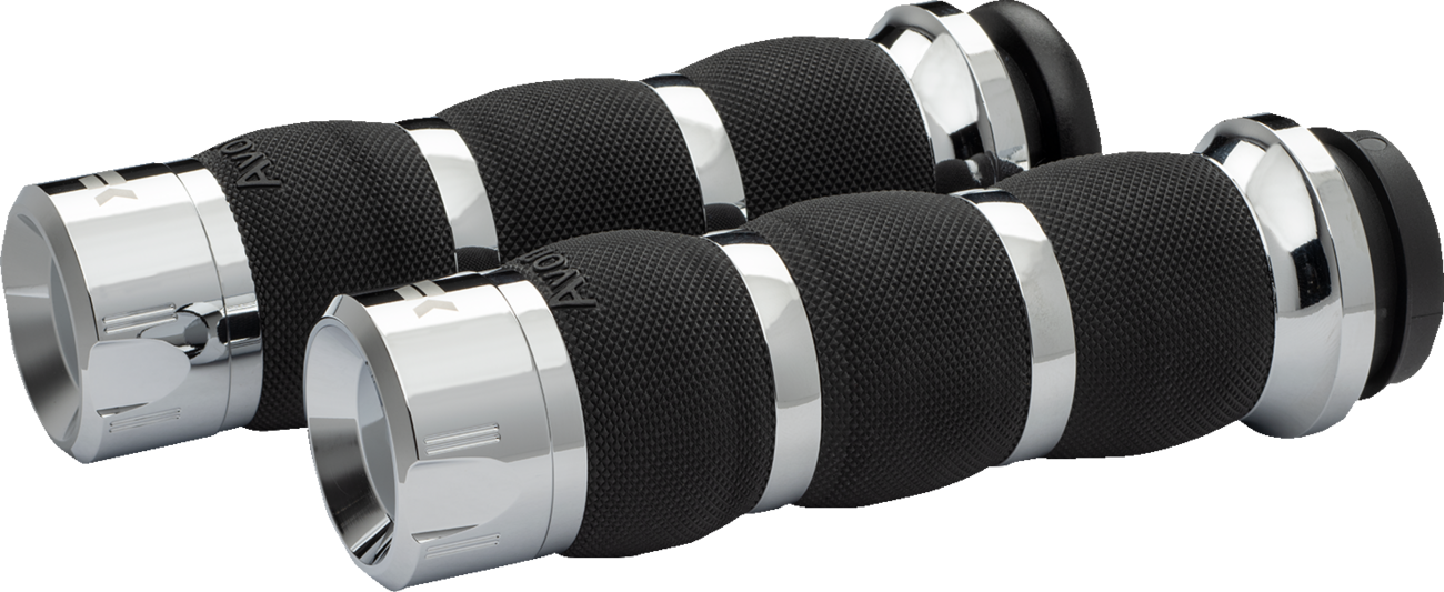 KHROME WERKS Klassic Grips - Air Cushion - Cable - Chrome 500295 — image 1