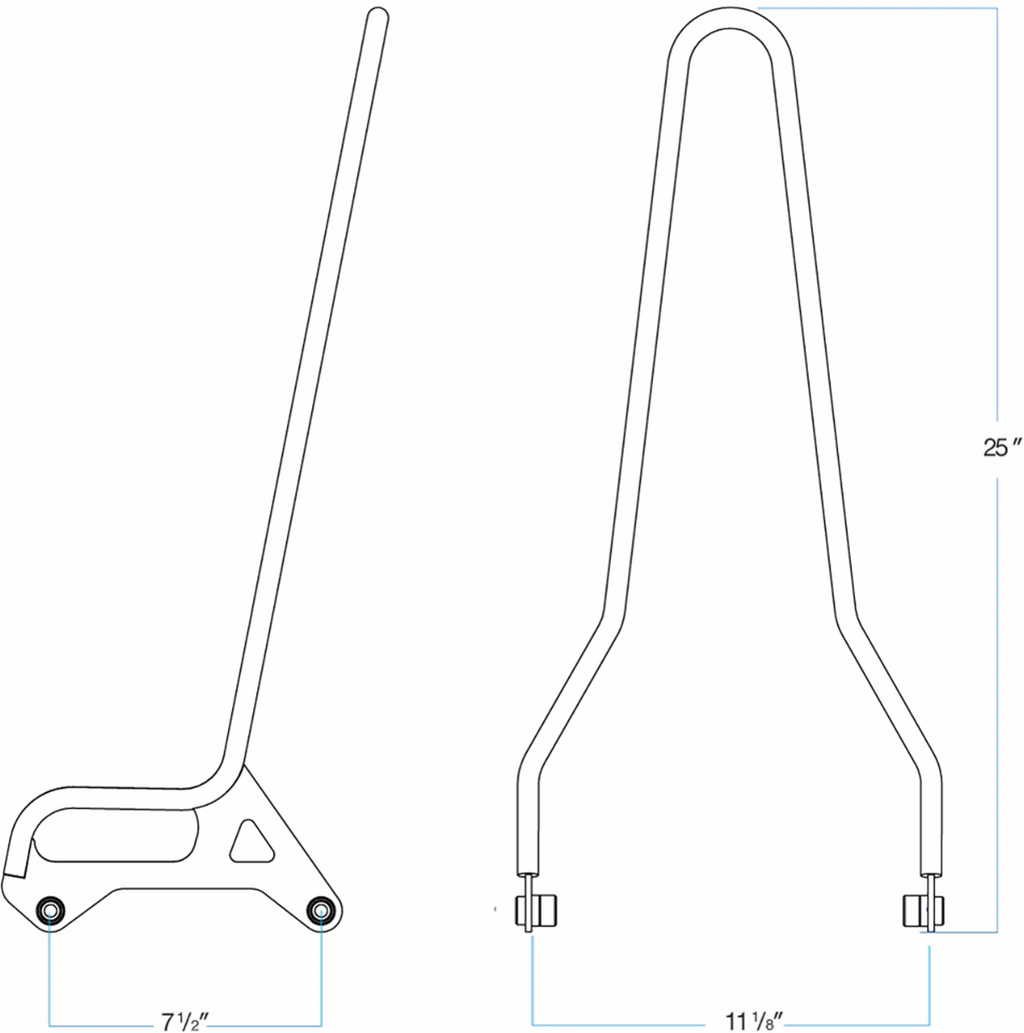BILTWELL EXFIL Sissy Bar - XL - Chrome 5003-502 — image 6