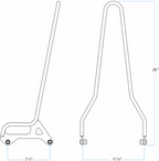 BILTWELL EXFIL Sissy Bar - XL - Chrome 5003-502 — image 6