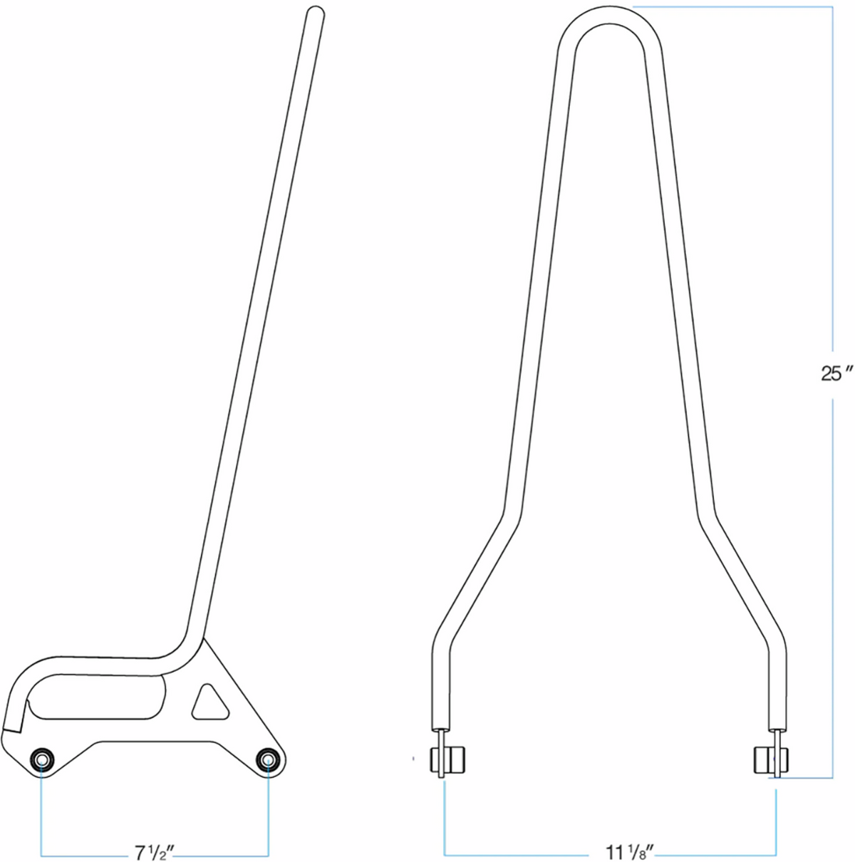 BILTWELL EXFIL Sissy Bar - XL - Chrome 5003-502 — image 6