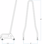 BILTWELL EXFIL Sissy Bar - XL - Chrome 5003-503 — image 6