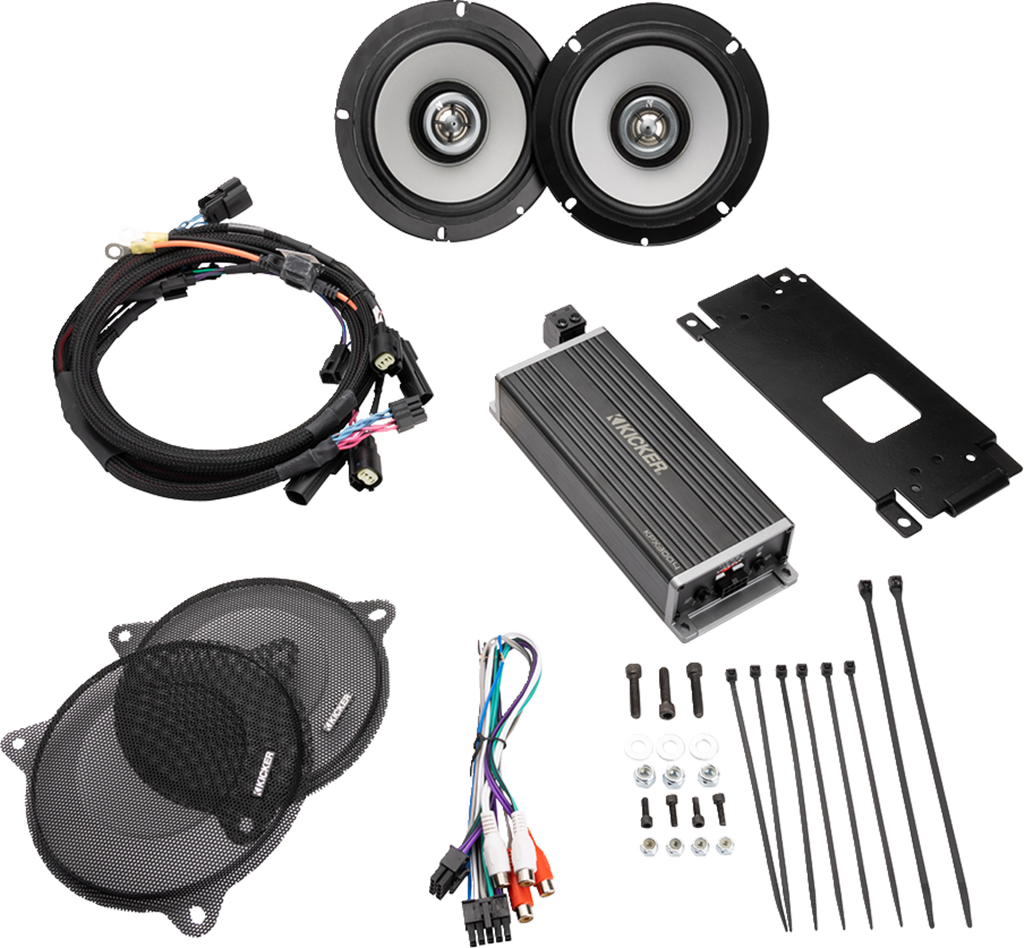 KICKER Speaker/Amplifier Kit - 6-1/2" - 300 W - '14-'24 FLHT/FLHX 50HDS144 — image 1