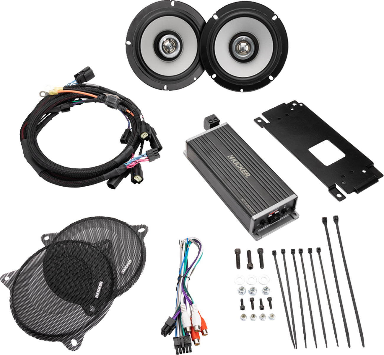 KICKER Speaker/Amplifier Kit - 6-1/2" - 300 W - '14-'24 FLHT/FLHX 50HDS144 — image 1