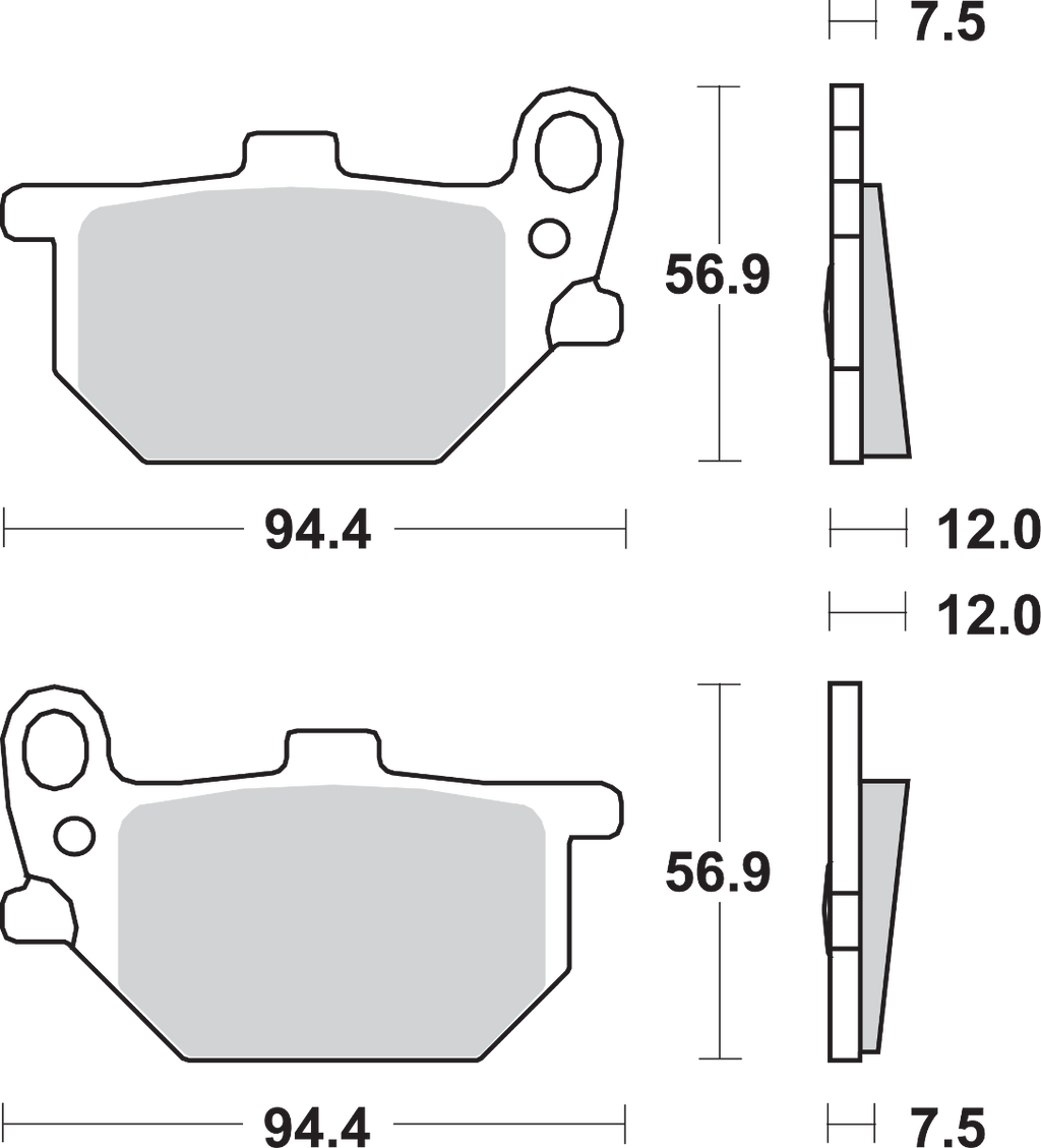 SBS HF Brake Pads - XS 400 545HF — image 2