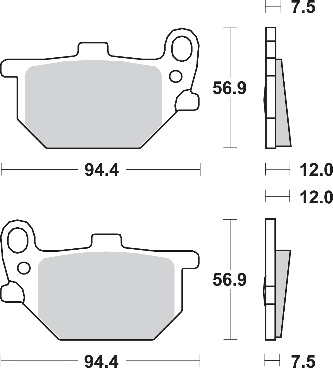 SBS HF Brake Pads - XS 400 545HF — image 2