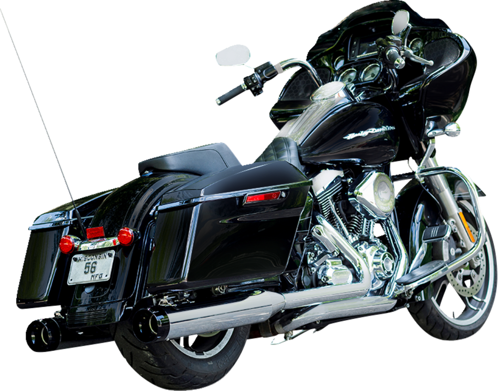 S&S CYCLE 4-1/2" MK45 Performance Mufflers - Chrome with Black Thruster 550-0619 — image 1