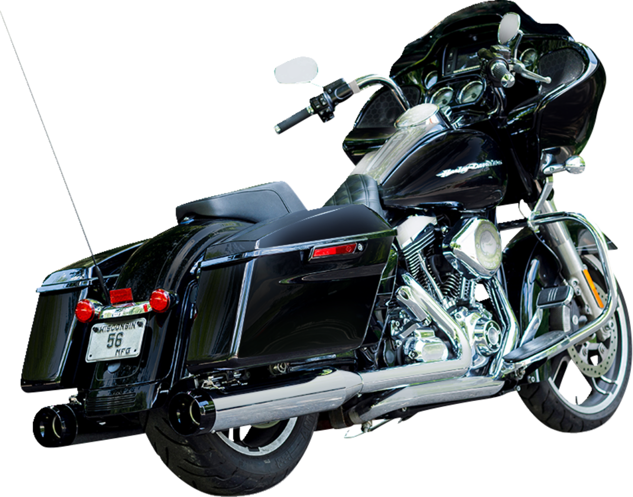 S&S CYCLE 4-1/2" MK45 Performance Mufflers - Chrome with Black Thruster 550-0619 — image 1