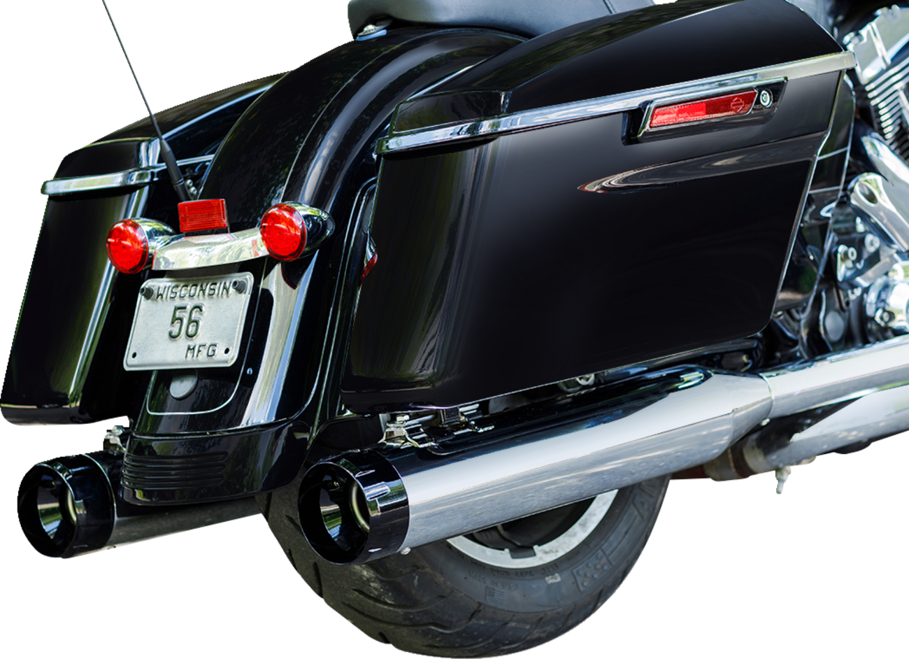 S&S CYCLE 4-1/2" MK45 Performance Mufflers - Chrome with Black Thruster 550-0619 — image 2