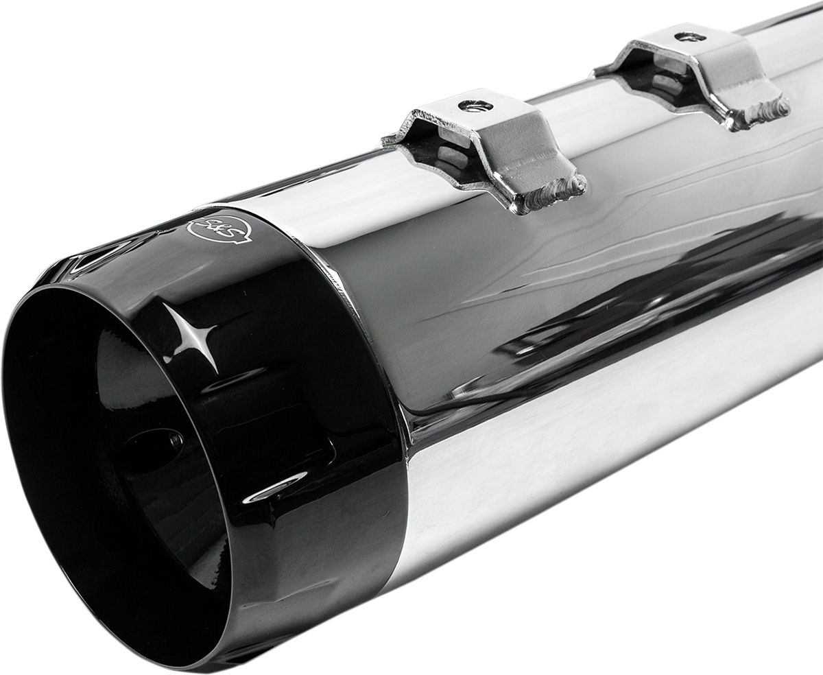 S&S CYCLE 4-1/2" MK45 Performance Mufflers - Chrome with Black Thruster 550-0619 — image 4