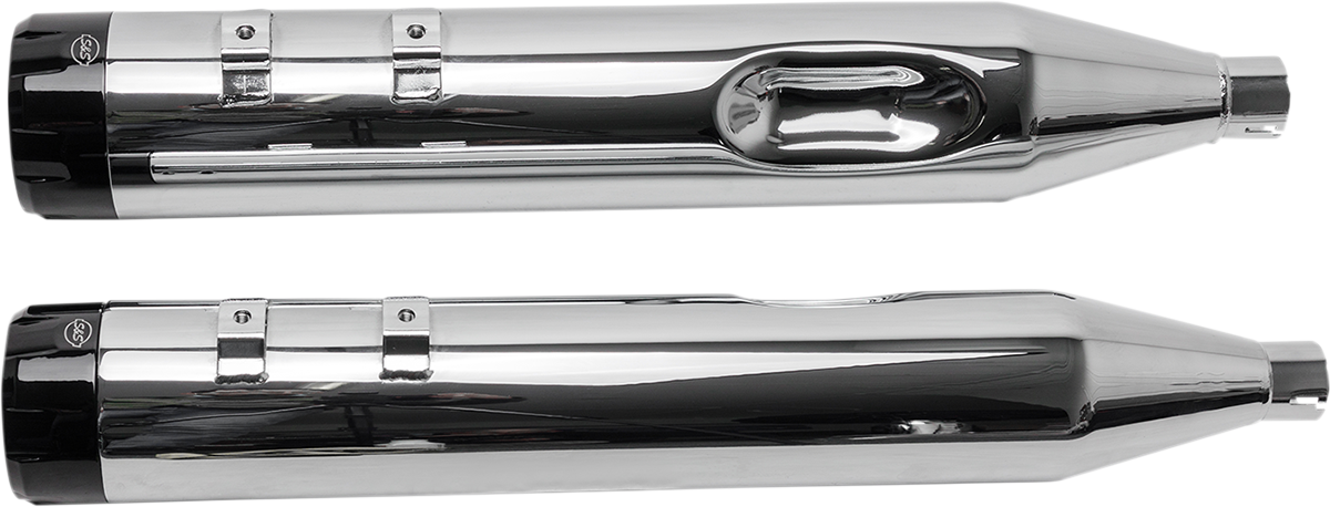 S&S CYCLE 4-1/2" MK45 Performance Mufflers - Chrome with Black Thruster 550-0619 — image 5
